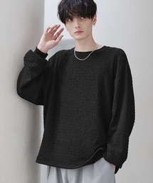 ETELIO | シャーリングロングTシャツ【ドローコード付き】(Tシャツ/カットソー)