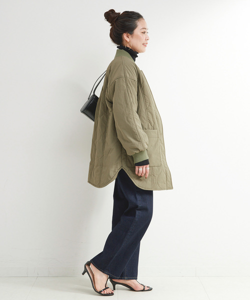 B.C STOCK（ベーセーストック）の「《追加5》保温 / リブ付き中綿ブルゾン（ブルゾン・レディース・ブラック/カーキ/アイボリー・FREE）」の20枚目の写真