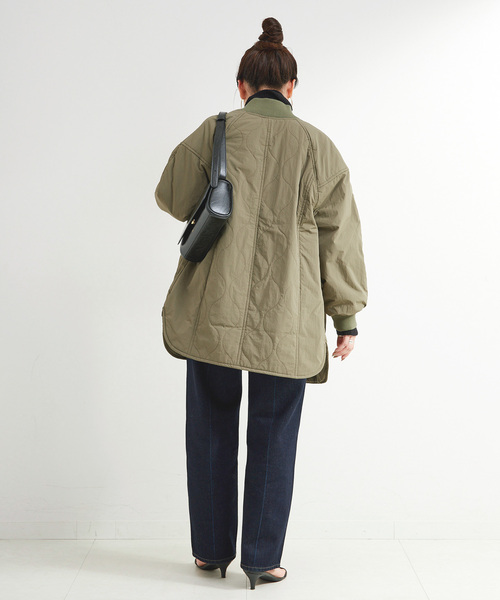 B.C STOCK（ベーセーストック）の「《追加5》保温 / リブ付き中綿ブルゾン（ブルゾン・レディース・ブラック/カーキ/アイボリー・FREE）」の22枚目の写真