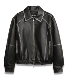DOFFJASON（ドフジェーソン）の「オーバーサイズウォッシングレザーパネルブルゾン（ライダースジャケット）」