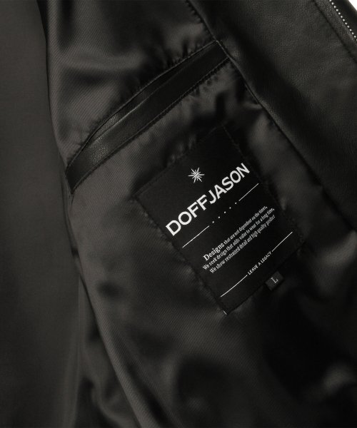 DOFFJASON(ドフジェーソン)の「オーバーサイズウォッシングレザーパネルブルゾン(ライダースジャケット・レディース・その他・XL/2XL/L/M)」の5枚目の写真