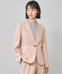 CAST:・ノーカラージャケット 楽天市場】【SALE／20%OFF】【洗える】リネンライクノーカラーサマー