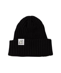 APOSTROPHE COMMA（アポストロフィコンマ）の「サマーリバーシブルラベルソフトリブビーニー（ブラック）（ニットキャップ/ビーニー）」