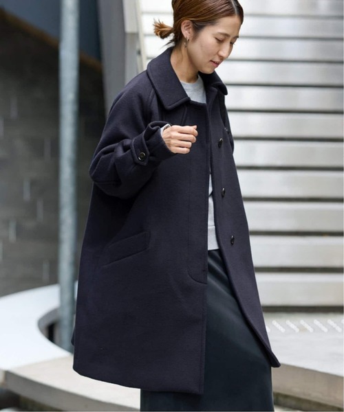 FRAMeWORK（フレームワーク）の「≪追加≫ラムウールMIXシャルムバルカラーコート 4（ステンカラーコート・レディース・ネイビー/ブラック・38/36）」の17枚目の写真