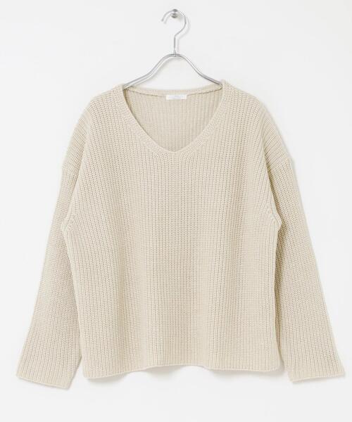 ITEMS URBANRESEARCH(アイテムズ アーバンリサーチ)の「畦Vネックニット×キャミワンピースSET(ワンピース・レディース・ピンク/ライトグレー/ベージュ・FREE)」の11枚目の写真