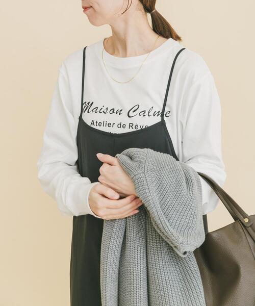 ITEMS URBANRESEARCH(アイテムズ アーバンリサーチ)の「畦Vネックニット×キャミワンピースSET(ワンピース・レディース・ピンク/ライトグレー/ベージュ・FREE)」の18枚目の写真