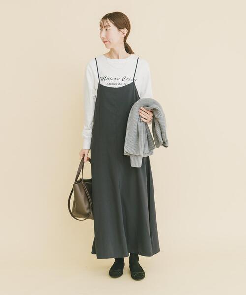 ITEMS URBANRESEARCH(アイテムズ アーバンリサーチ)の「畦Vネックニット×キャミワンピースSET(ワンピース・レディース・ピンク/ライトグレー/ベージュ・FREE)」の19枚目の写真