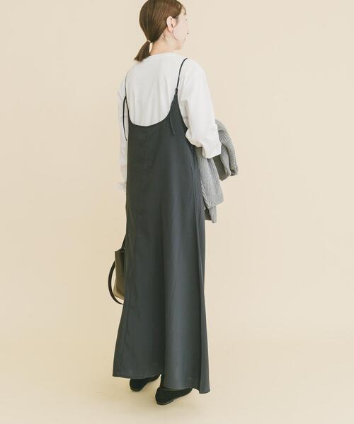 ITEMS URBANRESEARCH(アイテムズ アーバンリサーチ)の「畦Vネックニット×キャミワンピースSET(ワンピース・レディース・ピンク/ライトグレー/ベージュ・FREE)」の20枚目の写真