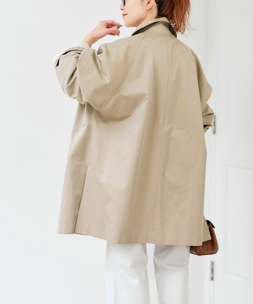 Spick & Span（スピックアンドスパン）の「T/Cギャバステンカラーハーフコート（ステンカラーコート・レディース・ベージュ系その他/ベージュ・38/36）」の10枚目の写真
