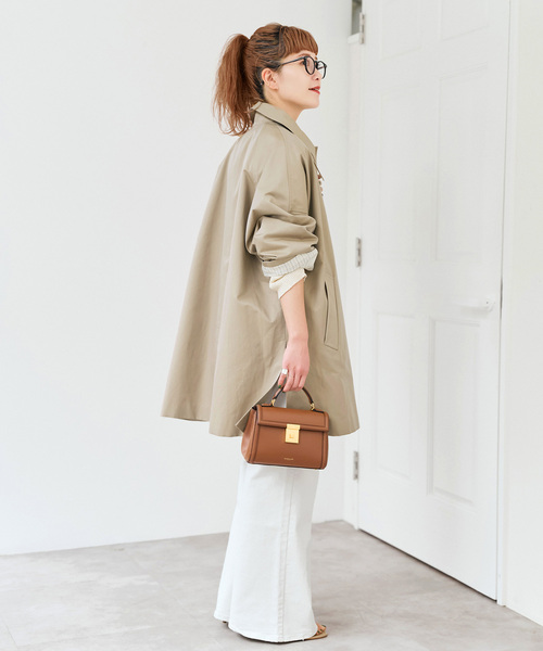 Spick & Span（スピックアンドスパン）の「T/Cギャバステンカラーハーフコート（ステンカラーコート・レディース・ベージュ系その他/ベージュ・38/36）」の11枚目の写真