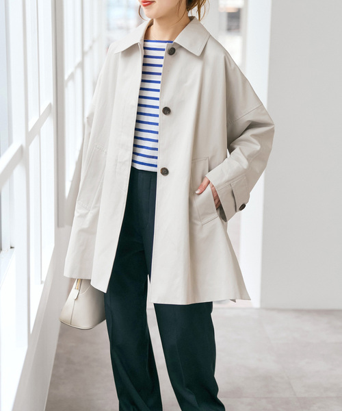 Spick & Span（スピックアンドスパン）の「T/Cギャバステンカラーハーフコート（ステンカラーコート・レディース・ベージュ系その他/ベージュ・38/36）」の17枚目の写真