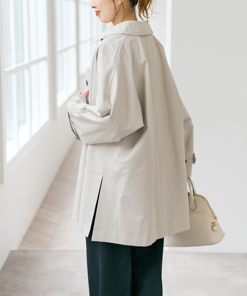 Spick & Span（スピックアンドスパン）の「T/Cギャバステンカラーハーフコート（ステンカラーコート・レディース・ベージュ系その他/ベージュ・38/36）」の20枚目の写真