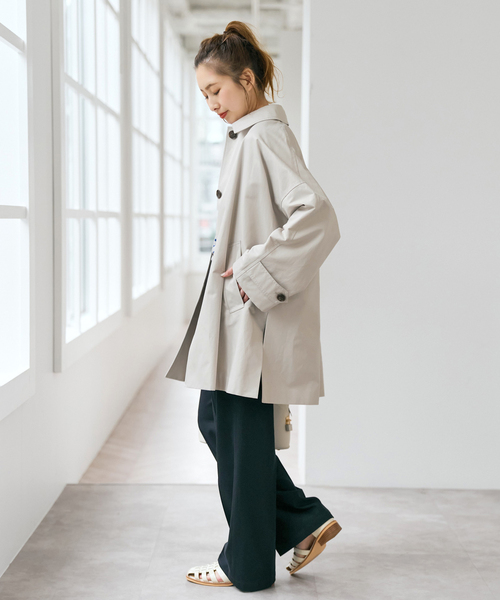 Spick & Span（スピックアンドスパン）の「T/Cギャバステンカラーハーフコート（ステンカラーコート・レディース・ベージュ系その他/ベージュ・38/36）」の22枚目の写真