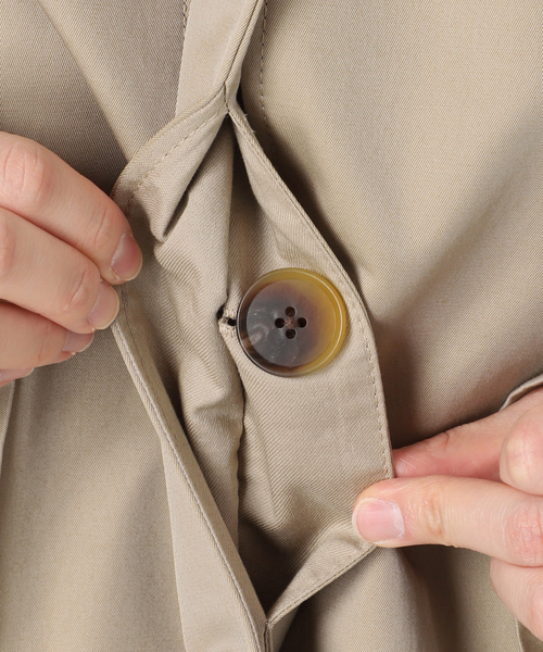 T/Cギャバステンカラーハーフコート（ステンカラーコート）｜Spick