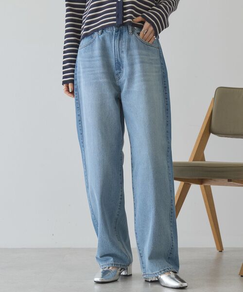 AMERICAN HOLIC(アメリカンホリック)の「カーブデニムパンツ(デニムパンツ・レディース・ライトインディゴブルー/グレー・L/S/M)」の12枚目の写真