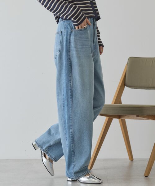 AMERICAN HOLIC(アメリカンホリック)の「カーブデニムパンツ(デニムパンツ・レディース・ライトインディゴブルー/グレー・L/S/M)」の13枚目の写真