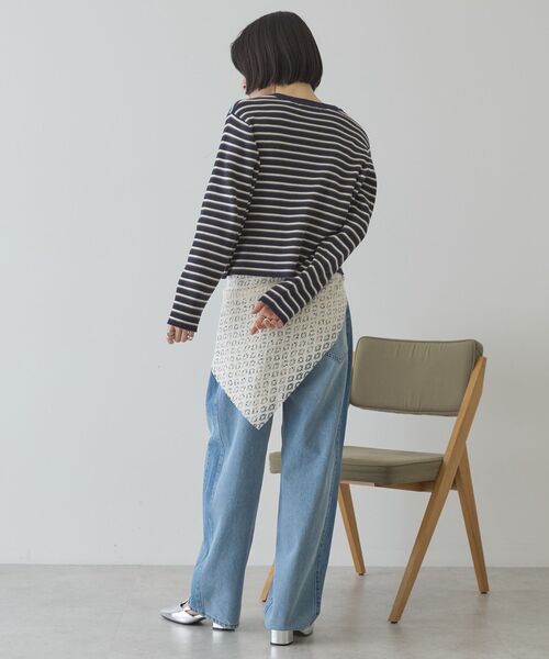 AMERICAN HOLIC(アメリカンホリック)の「カーブデニムパンツ(デニムパンツ・レディース・ライトインディゴブルー/グレー・L/S/M)」の17枚目の写真