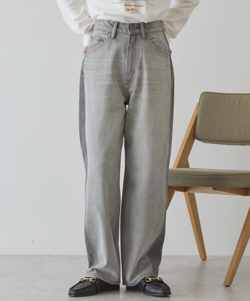 AMERICAN HOLIC(アメリカンホリック)の「カーブデニムパンツ(デニムパンツ・レディース・ライトインディゴブルー/グレー・L/S/M)」の19枚目の写真