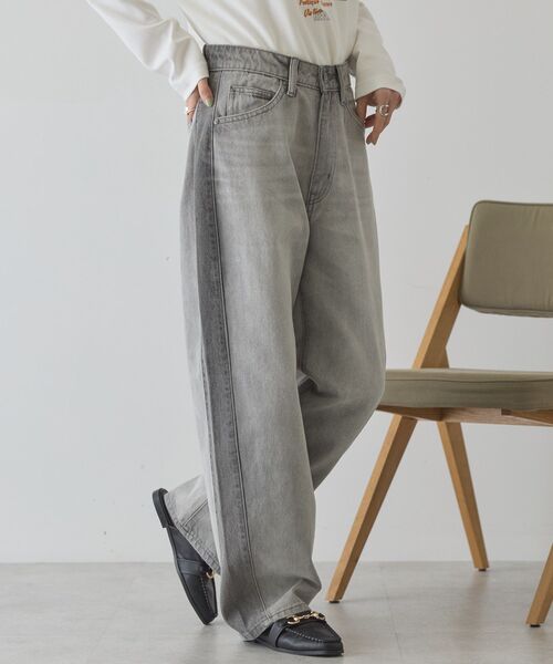 AMERICAN HOLIC(アメリカンホリック)の「カーブデニムパンツ(デニムパンツ・レディース・ライトインディゴブルー/グレー・L/S/M)」の20枚目の写真