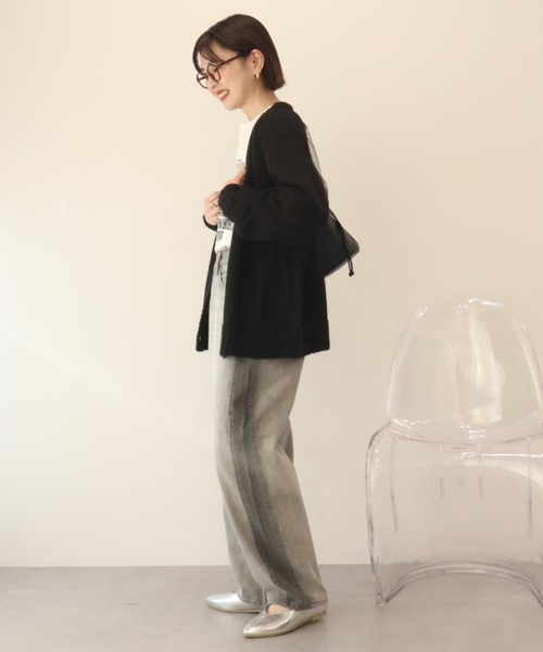 AMERICAN HOLIC(アメリカンホリック)の「カーブデニムパンツ(デニムパンツ・レディース・ライトインディゴブルー/グレー・L/S/M)」の3枚目の写真