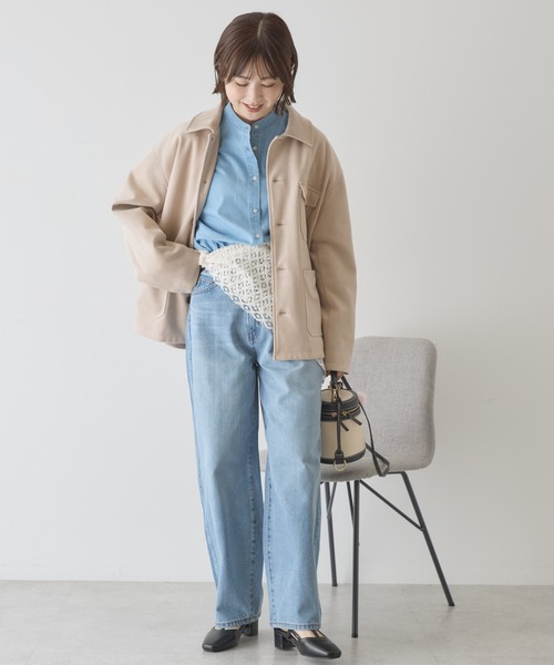 AMERICAN HOLIC(アメリカンホリック)の「カーブデニムパンツ(デニムパンツ・レディース・ライトインディゴブルー/グレー・L/S/M)」の8枚目の写真