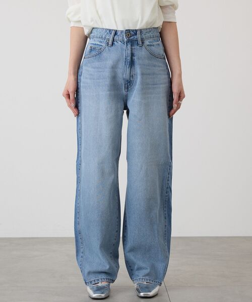 AMERICAN HOLIC(アメリカンホリック)の「カーブデニムパンツ(デニムパンツ・レディース・ライトインディゴブルー/グレー・L/S/M)」の4枚目の写真