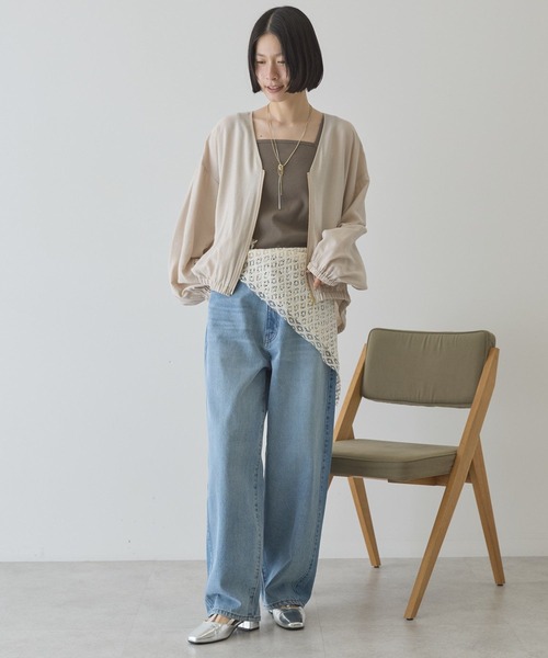 AMERICAN HOLIC(アメリカンホリック)の「カーブデニムパンツ(デニムパンツ・レディース・ライトインディゴブルー/グレー・L/S/M)」の6枚目の写真