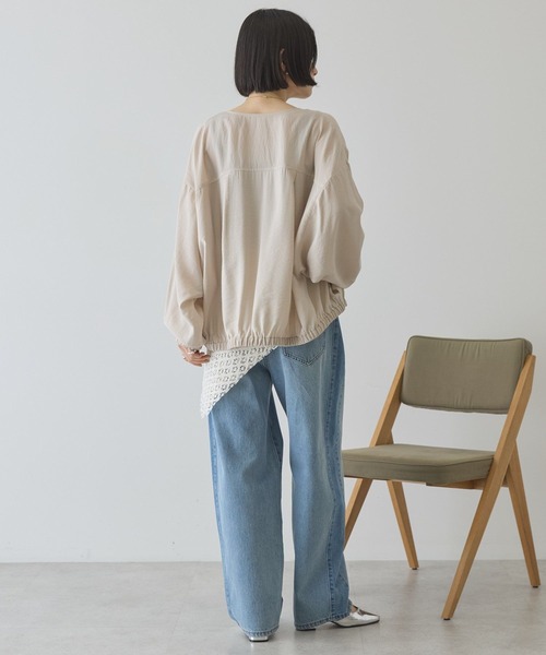 AMERICAN HOLIC(アメリカンホリック)の「カーブデニムパンツ(デニムパンツ・レディース・ライトインディゴブルー/グレー・L/S/M)」の7枚目の写真