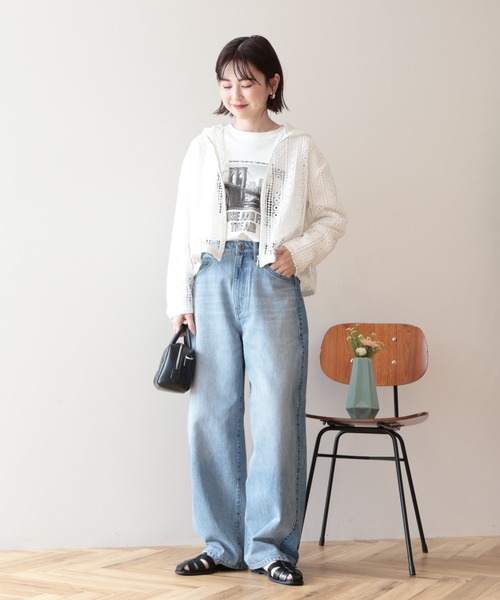 AMERICAN HOLIC（アメリカンホリック）の「カーブデニムパンツ（デニムパンツ・レディース・ライトインディゴブルー/グレー・L/S/M）」の11枚目の写真
