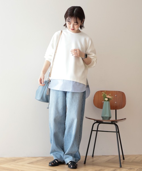 AMERICAN HOLIC（アメリカンホリック）の「カーブデニムパンツ（デニムパンツ・レディース・ライトインディゴブルー/グレー・L/S/M）」の15枚目の写真