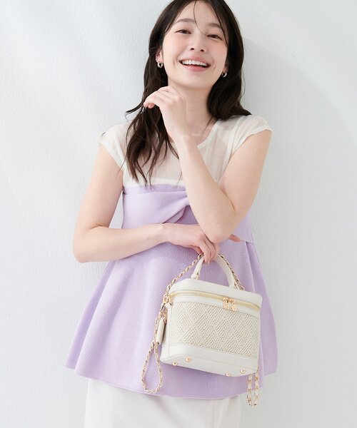 natural couture(ナチュラルクチュール)の「〈MARY QUANTコラボ〉チャーム付きバニティバッグ(ショルダーバッグ・レディース・ブラウン/アイボリー/ブラック・FREE)」の15枚目の写真