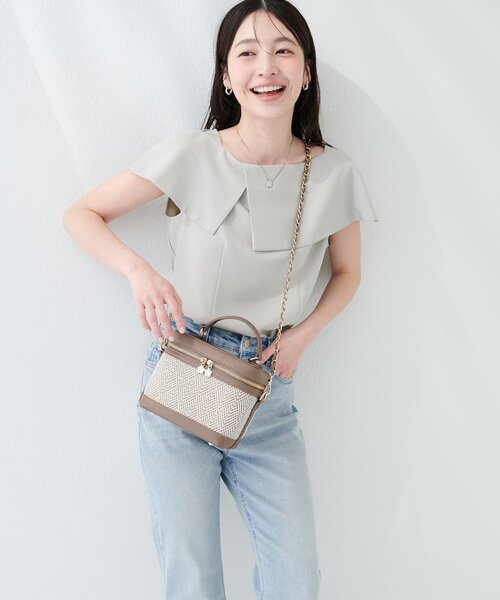natural couture(ナチュラルクチュール)の「〈MARY QUANTコラボ〉チャーム付きバニティバッグ(ショルダーバッグ・レディース・ブラウン/アイボリー/ブラック・FREE)」の12枚目の写真