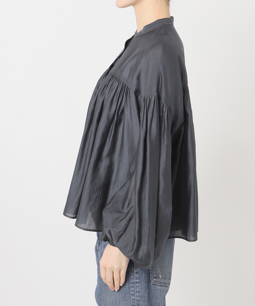 FRAMeWORK（フレームワーク）の「ギャザーブラウス（シャツ/ブラウス・レディース・ベージュ/チャコールグレー/ホワイト・FREE）」の9枚目の写真