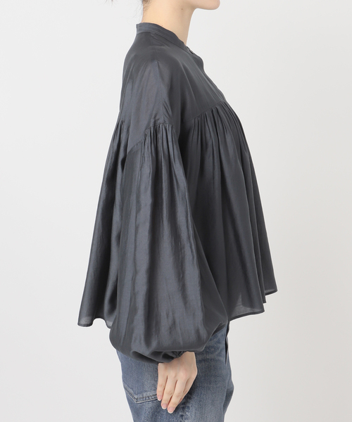 FRAMeWORK（フレームワーク）の「ギャザーブラウス（シャツ/ブラウス・レディース・ベージュ/チャコールグレー/ホワイト・FREE）」の11枚目の写真