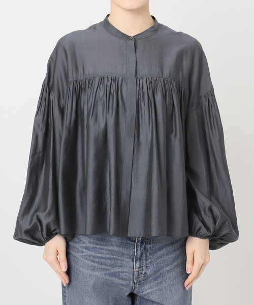 FRAMeWORK（フレームワーク）の「ギャザーブラウス（シャツ/ブラウス・レディース・ベージュ/チャコールグレー/ホワイト・FREE）」の17枚目の写真