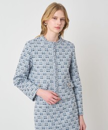 ANAYI｜アナイのノーカラージャケット（ブルー・ネイビー/青色系）通販