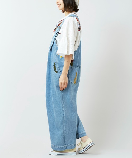 チャイハネ（チャイハネ）の「【チャイハネ】デニム刺繍サロペット（サロペット/オーバーオール・レディース・ブルー/ネイビー・FREE）」の22枚目の写真