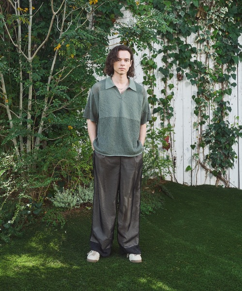 CASPER JOHN(キャスパージョン)の「Tulle layered slacks/チュールレイヤードスラックス(スラックス・メンズ・グレー/ブラック・X-SMALL/LARGE/MEDIUM/SMALL)」の8枚目の写真