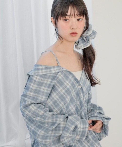 Heather（ヘザー）の「チェックボリュームシュシュ　656552（シュシュ・レディース・ブルー/ブラック/ベージュ/ネイビー・ONE SIZE）」の15枚目の写真