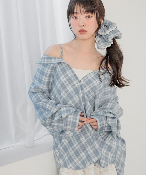 Heather（ヘザー）の「チェックボリュームシュシュ　656552（シュシュ・レディース・ブルー/ブラック/ベージュ/ネイビー・ONE SIZE）」の16枚目の写真