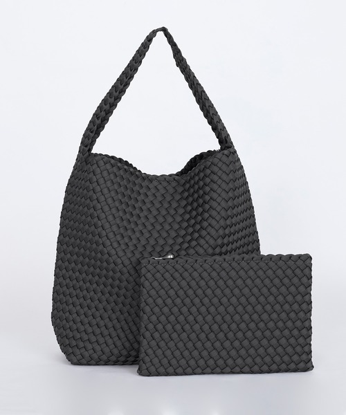 NAGHEDI（ナゲディ）の「【NAGHEDI】ワンショルダーバッグ-Nomad Medium Hobo（ショルダーバッグ・レディース・チャコールグレー/ベージュ・M）」の16枚目の写真