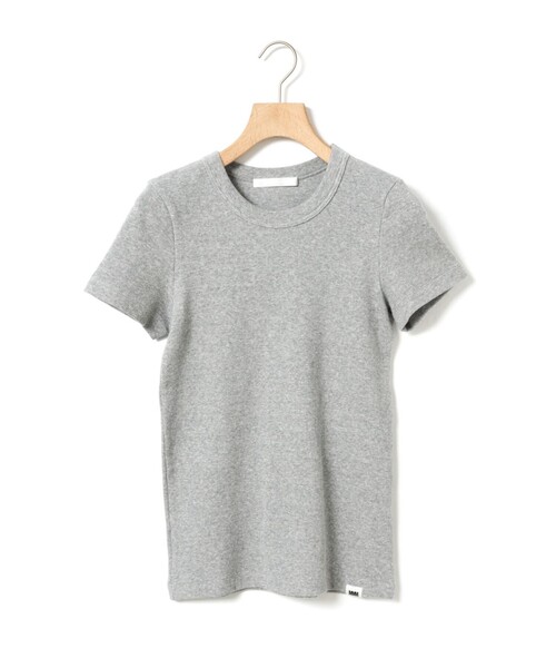 MARMARMAR(マーマーマー)の「MARMARMAR ハーフスリーブリブTシャツ(Tシャツ/カットソー・レディース・ブラック/オフホワイト/グレー/ピンク・FREE)」の1枚目の写真