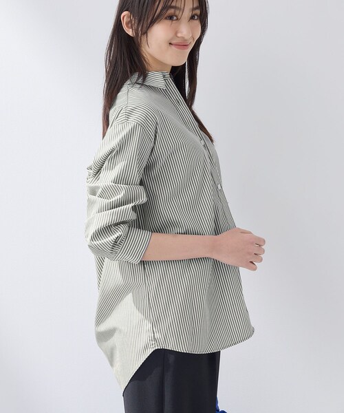 INDIVI（インディヴィ）の「【羽織りとしても活躍】ベーシックレギュラーシャツ（シャツ/ブラウス・レディース・グレー系2/ブルー系7/ブラック/ホワイト・13/05/36/38）」の14枚目の写真