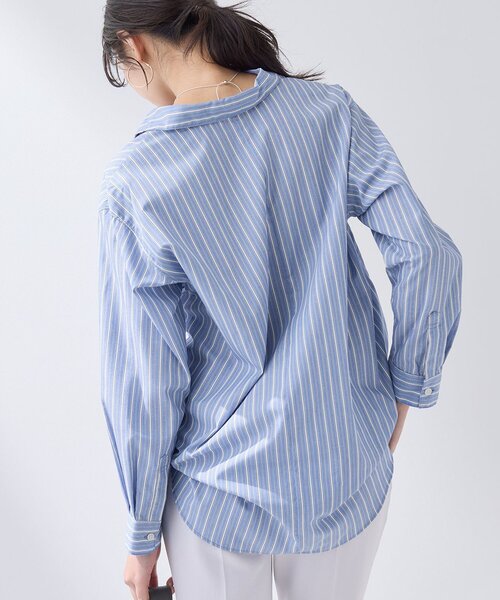 INDIVI（インディヴィ）の「【羽織りとしても活躍】ベーシックレギュラーシャツ（シャツ/ブラウス・レディース・グレー系2/ブルー系7/ブラック/ホワイト・13/05/36/38）」の19枚目の写真