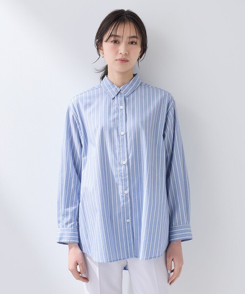 INDIVI（インディヴィ）の「【羽織りとしても活躍】ベーシックレギュラーシャツ（シャツ/ブラウス・レディース・グレー系2/ブルー系7/ブラック/ホワイト・13/05/36/38）」の22枚目の写真