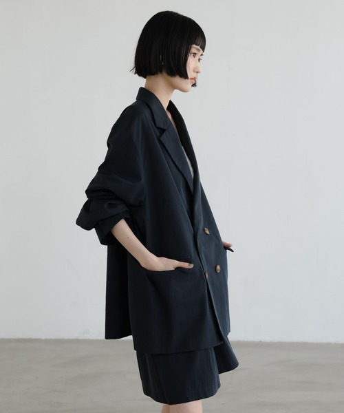 LOWRYS FARM(ローリーズファーム)の「C/Nダブルジャケット 639546(その他アウター・レディース・ベージュ/ネイビー・FREE)」の2枚目の写真