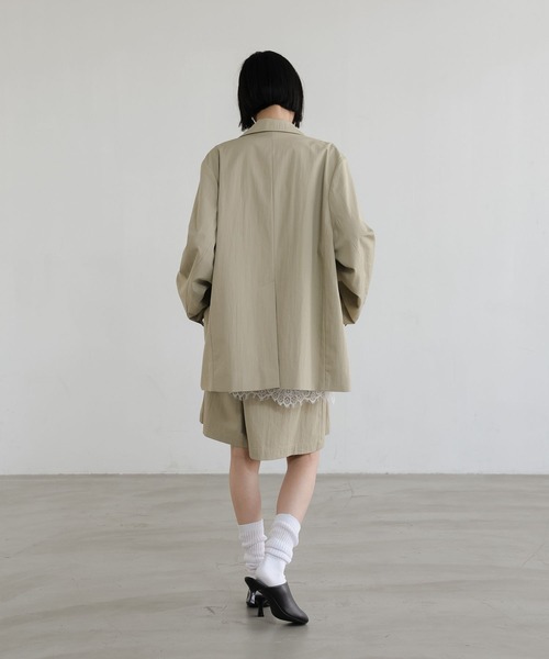 LOWRYS FARM(ローリーズファーム)の「C/Nダブルジャケット 639546(その他アウター・レディース・ベージュ/ネイビー・FREE)」の5枚目の写真