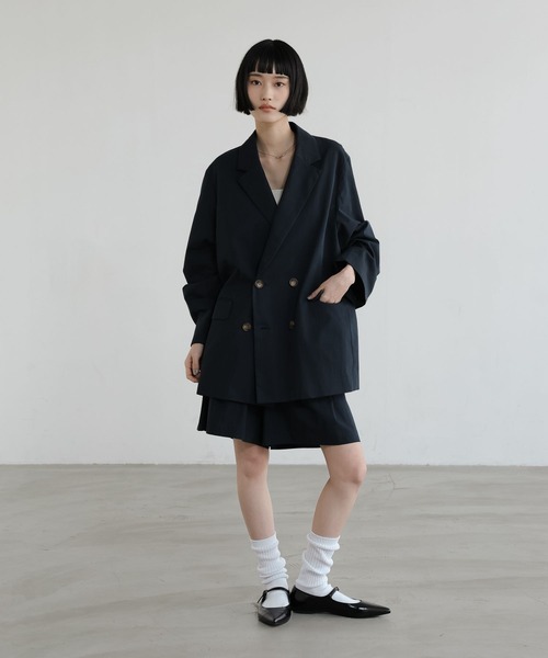 LOWRYS FARM(ローリーズファーム)の「C/Nダブルジャケット 639546(その他アウター・レディース・ベージュ/ネイビー・FREE)」の8枚目の写真