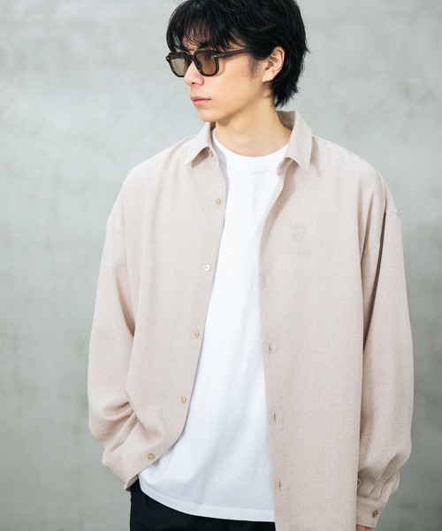 LAKOLE(ラコレ)の「サマーツイード長袖シャツ / 646631(シャツ/ブラウス・メンズ・グレー/ブラック/ホワイト・LARGE/MEDIUM)」の2枚目の写真