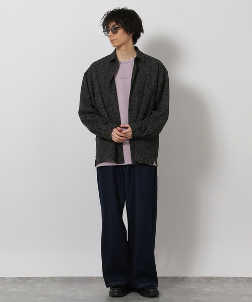 LAKOLE(ラコレ)の「サマーツイード長袖シャツ / 646631(シャツ/ブラウス・メンズ・グレー/ブラック/ホワイト・LARGE/MEDIUM)」の5枚目の写真